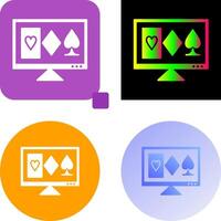 Online Gambling Icon Design vector