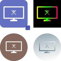 Unique Disconnected Network Icon Design vector
