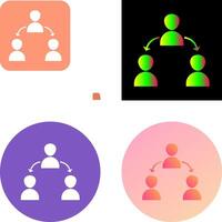 Unique Connected Users Icon Design vector