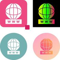 único mundo amplio web icono diseño vector
