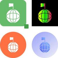 único global señales icono diseño vector