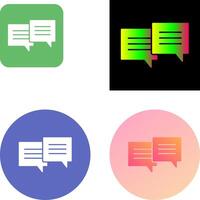 Unique Two Chat Bubbles Icon Design vector