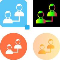 Unique Connected Profiles Icon Design vector