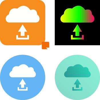 Unique Upload to Cloud Icon Design vector