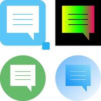 Unique Single Chat Bubble Icon Design vector