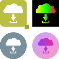 Unique Download from Cloud Icon Design vector