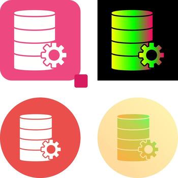 Unique Database Management Icon Design vector