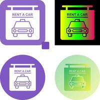 alquilar un coche icono diseño vector