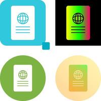 único global reporte icono diseño vector