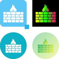 Unique Firewall Icon Design vector