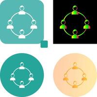 Unique Network Group Icon Design vector