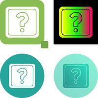 Unique Question Mark Icon Design vector