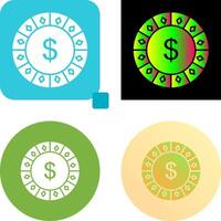 dólar chip icono diseño vector