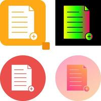 Unique Add File Icon Design vector