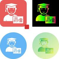 Unique Receiving Degree Icon Design vector