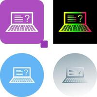 Unique Online Exam Icon Design vector