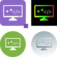 Unique Clean Code Icon Design vector