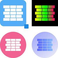 Unique Bricks Icon Design vector