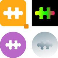 Unique Puzzle Piece Icon Design vector