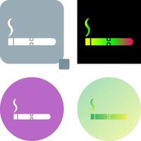 Unique Lit Cigar Icon Design vector