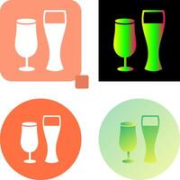 Unique Beer Glasses Icon Design vector