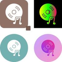 único música discos compactos icono diseño vector