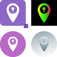 Unique Bar Location Icon Design vector