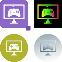 único en línea juegos icono diseño vector