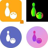 Unique Bowling Icon Design vector