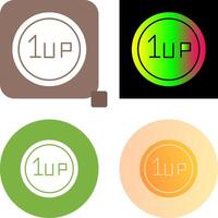 Unique 1UP Icon Design vector