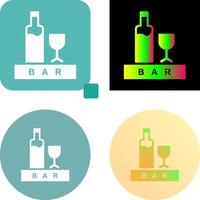 único bar firmar icono diseño vector