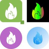 único fuego icono diseño vector