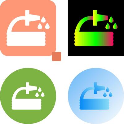 Unique Water Hose Icon Design