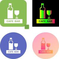 Unique Drinks Cafe Icon Design vector