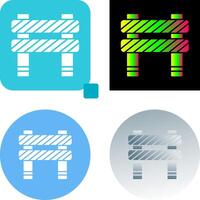 Unique Barrier Icon Design vector