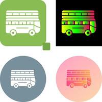 diseño de icono de autobús doble vector