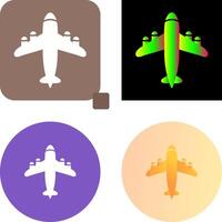 Flying Airplane Icon Design vector