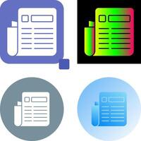 News Paper Icon Design vector