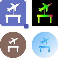 Jet Exhibit Icon Design vector