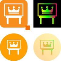 Crown Exhibit Icon Design vector