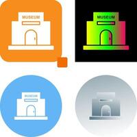 Museum Building Icon Design vector