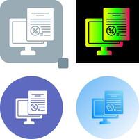 Online Tax Icon Design vector