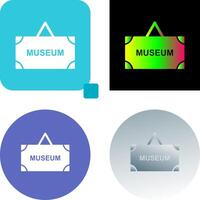 museo etiqueta icono diseño vector