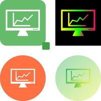 Online Graph Icon Design vector