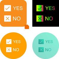 Yes No Option Icon Design vector