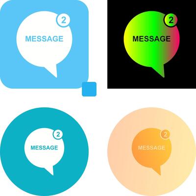 Message Bubbles Icon Design