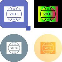 Vote Sticker Icon Design vector