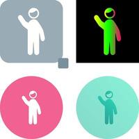 Waving to people Icon Design vector