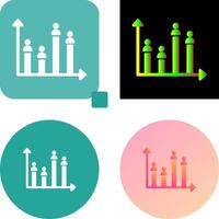 Candidate Graph Icon Design vector