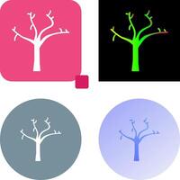 árbol con No hojas icono diseño vector